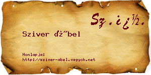 Sziver Ábel névjegykártya